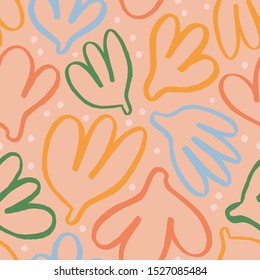 Beautiful artistic pattern with Ink hand drawn shapes. Seamless vector with different cute shapes. 