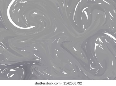 Beautiful artistic texture. Vector image. Painted waves. Gray marble. Decorative wallpaper. Handmade unique illustration. Unusual creative design. Abstract art.