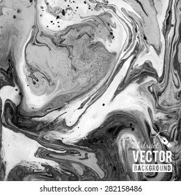 Beautiful artistic texture. Vector image. Painted waves. Gray marble. Decorative wallpaper. Handmade unique illustration. Unusual creative design. Abstract art.