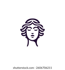 Beautiful Athena Lady Logo for sale.