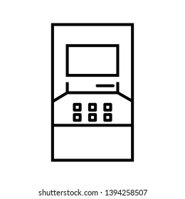 Beautiful ATM machine Line black icon