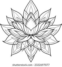 Beautiful attract illuminate foliage elegantly mechanical chakra lotus bloom, Luxury oriental flower background vector. Elegant white lotus flowers golden line art, leaves.