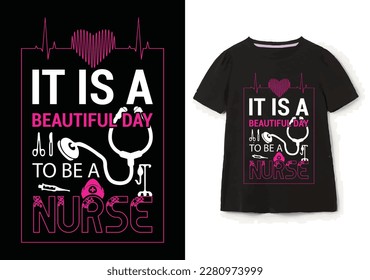 A beautiful and attractive nurse staff nursing t-shirt