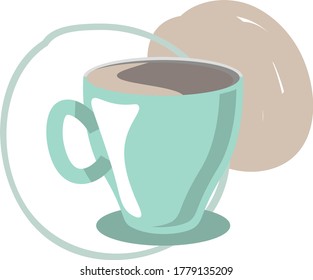 
Beautiful attractive stylish poster for cafe, coffee houses and home with the image of coffee and abstraction