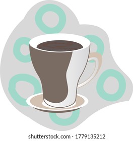 
Beautiful attractive stylish poster for cafe, coffee houses and home with the image of coffee and abstraction