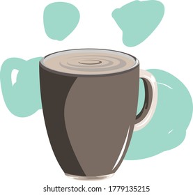 
Beautiful attractive stylish poster for cafe, coffee houses and home with the image of coffee and abstraction
