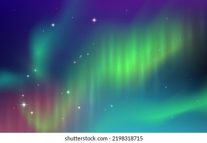Beautiful Aurora Nothern Light Night Sky Background