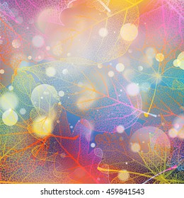 Beautiful autumn background with sun. EPS 10 vector file included