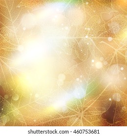 Beautiful autumn background with sun. EPS 10 vector file included