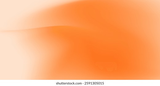 Beautiful Autumn Background Template, Orange and cream gradation color artwork. Blurred minimal orange
