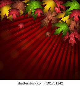 Beautiful autumn background vector illustration
