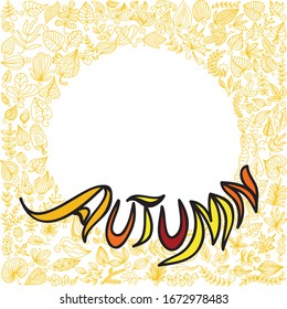Beautiful autumn background. Vector illustration