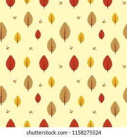 Beautiful Autumn Fall Leaf Seamless Pattern