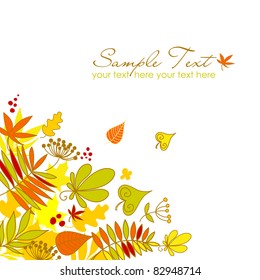 Beautiful autumn fallen leaves
