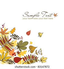 Beautiful autumn fallen leaves