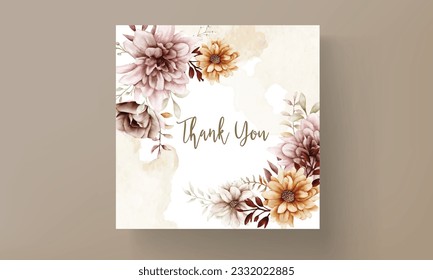 beau modèle de carte d'invitation à un mariage floral