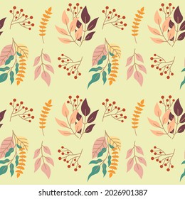 beautiful autumn flower seamless pattern background