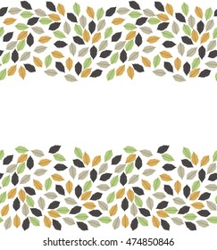 Beautiful autumn frame with oak colorful leaves, with place for your text. Can be used for pattern, label, emblem, sign, symbol, frame, decoration.