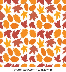 beautiful autumn leaf seamless pattern