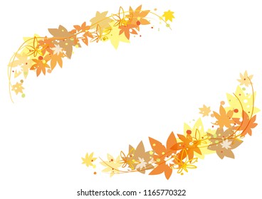 A beautiful autumn leaves illustration