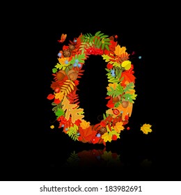 Beautiful autumn leaves. number 0