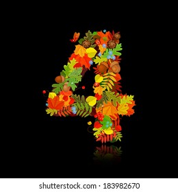 Beautiful autumn leaves. number 4