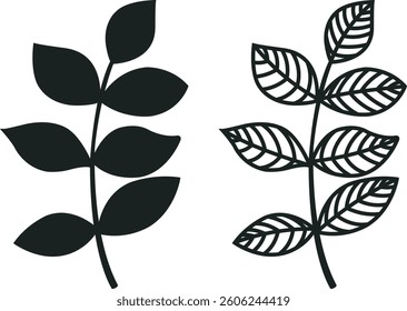 Beautiful Autumn Leaves Outline Foliage Forest Autumn Decoration