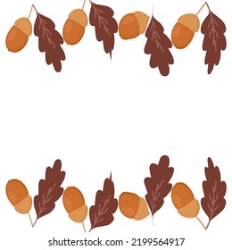 bellas hojas de patrón de otoño el roble se puede usar para afiches fondos de banners