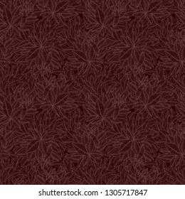 beautiful autumn pattern of leaves, seamless vector ornament for textiles and wallpaper in vintage style