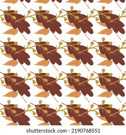 beautiful autumn pattern maple and oak leaves twigs can be used for posters banners backgrounds