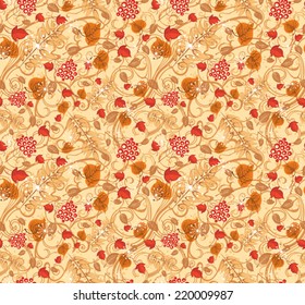 Beautiful autumn seamless pattern. 