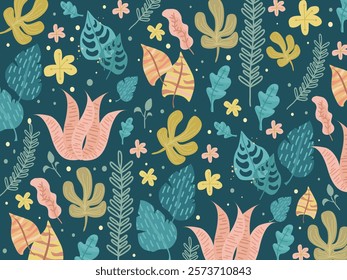 Beautiful Autumn seamless pattern design on cute background