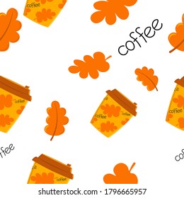 
beautiful autumn seamless patterns, doodles. 