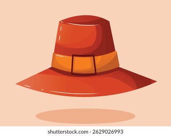 beautiful autumn summer hat illustration