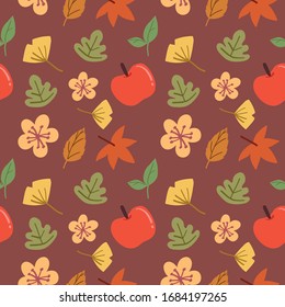 beautiful autumn theme vector pattern