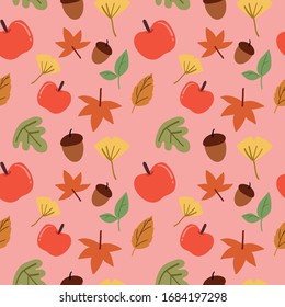 beautiful autumn theme vector pattern