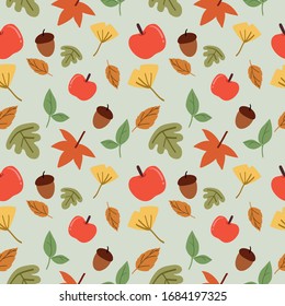 beautiful autumn theme vector pattern