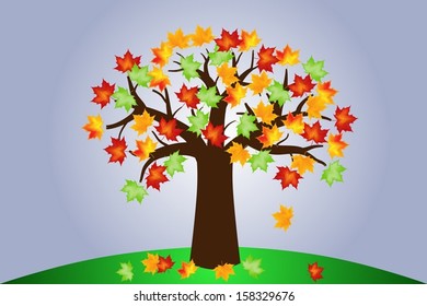 Beautiful autumn tree