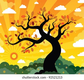 Beautiful autumn tree