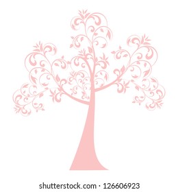 Beautiful autumn tree isolated on white background