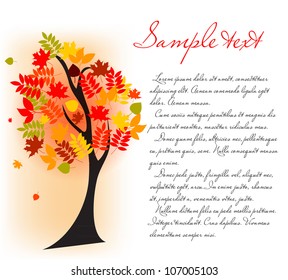 Beautiful autumn tree vector illustration