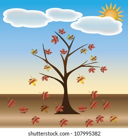 Beautiful autumn tree for your design.