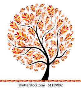 Beautiful autumn tree for your design
