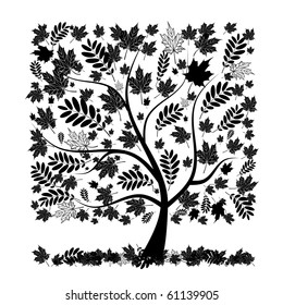 Beautiful autumn tree for your design