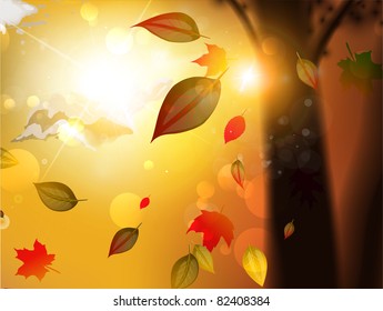 Beautiful autumn tree for your design