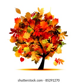 Beautiful autumn tree for your design