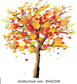 Beautiful autumn tree for your design