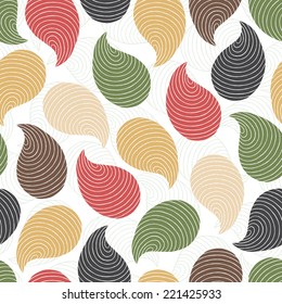 Beautiful autumnal pattern. Vector seamless background.