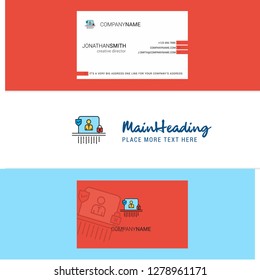 Beautiful Avatar Logo and business card. vertical Design Vector