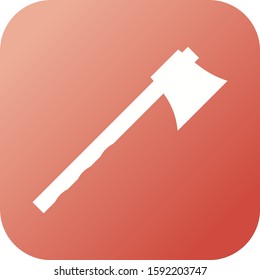 Beautiful Axe Glyph Vector Icon